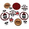 Big Dot of Happiness Lumberjack - Channel the Flannel - Buffalo Plaid Party Giant Circle Confetti - Party Decorations - Large Confetti 27 Count